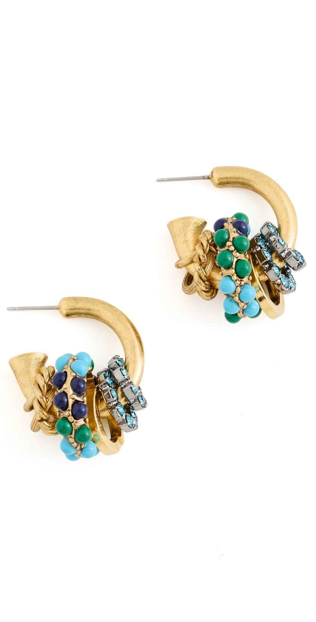 Enna Earrings Green Turquoise One Size