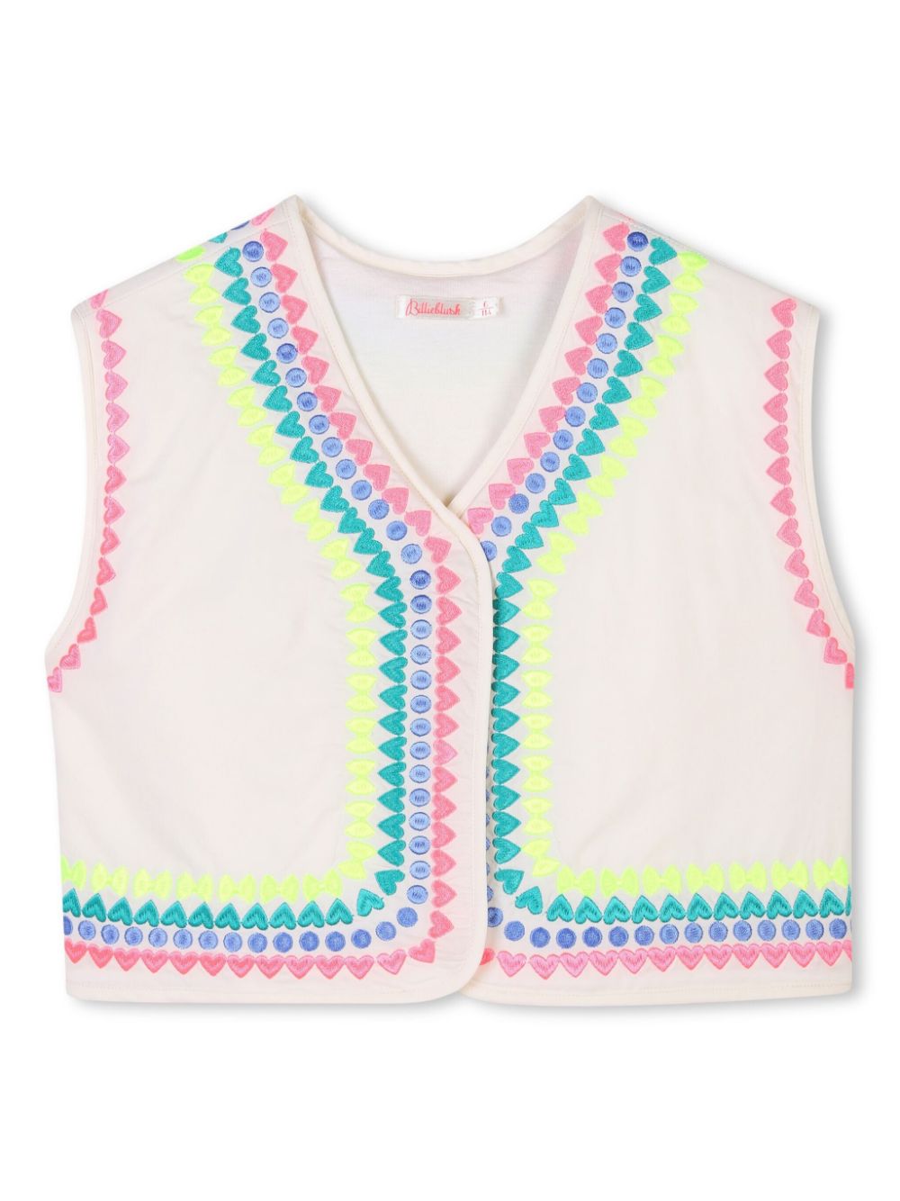 Embroidered-motif waistcoat - Neutrals