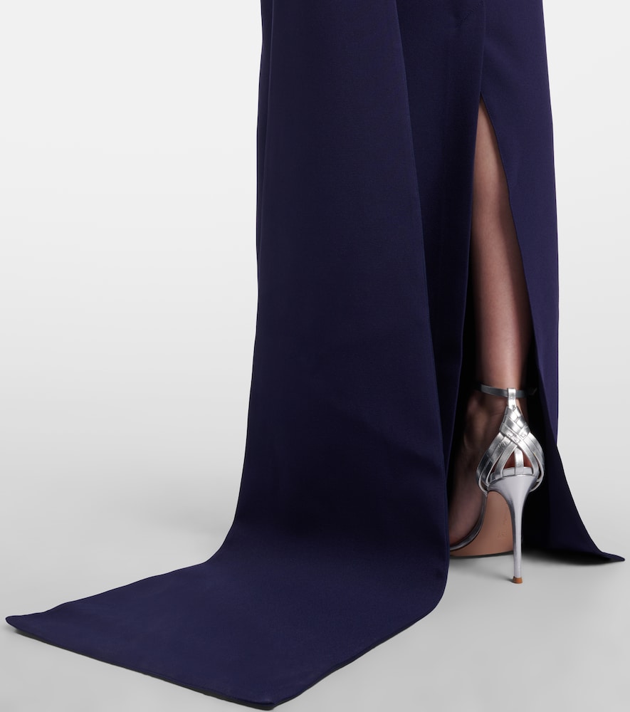 Giorgia off-shoulder crêpe gown