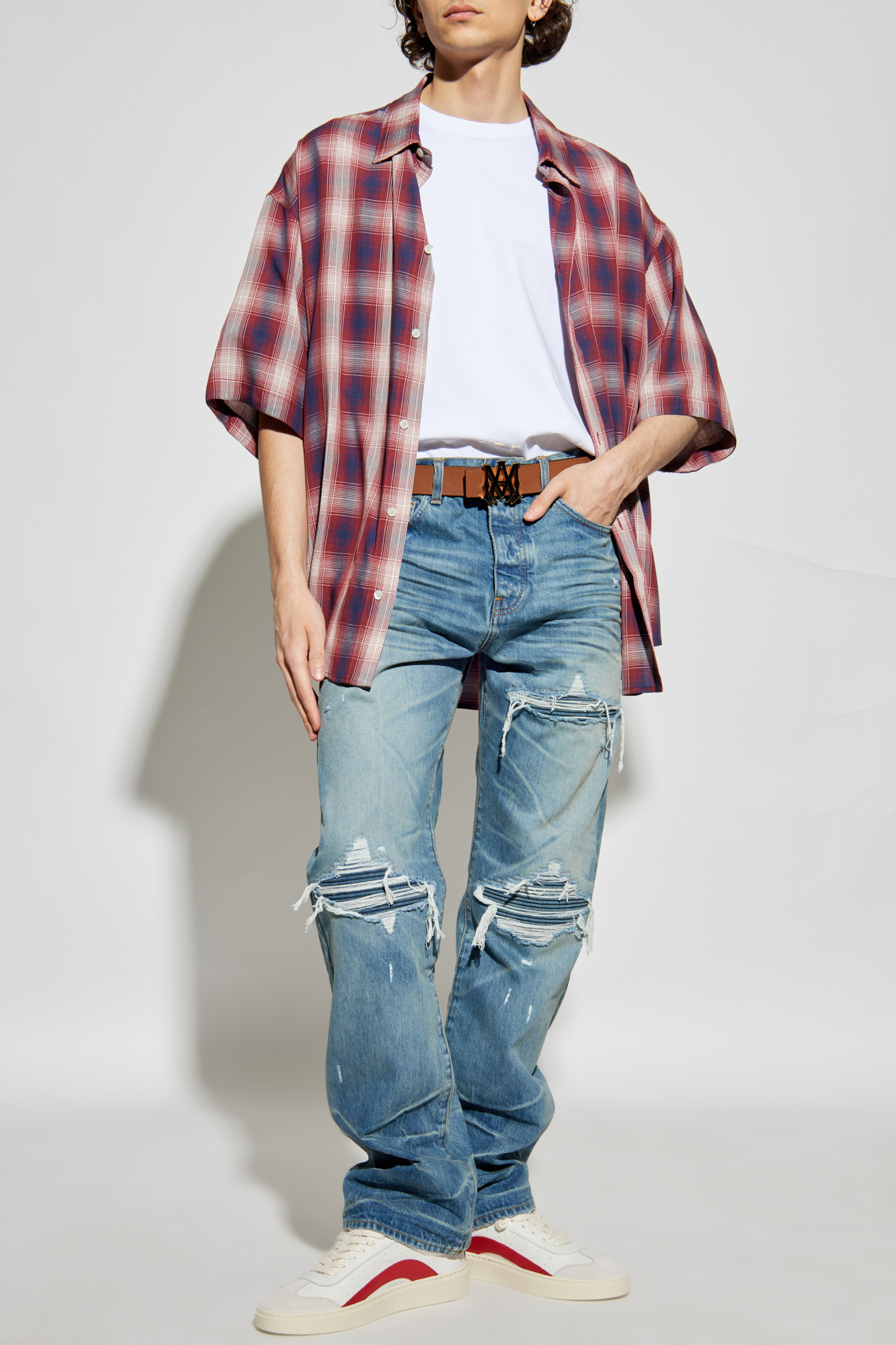 Amiri Jeans With A 'vintage' Effect, Men's, Blue