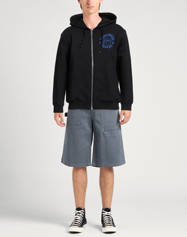 Man Sweatshirt Black Size M Cotton