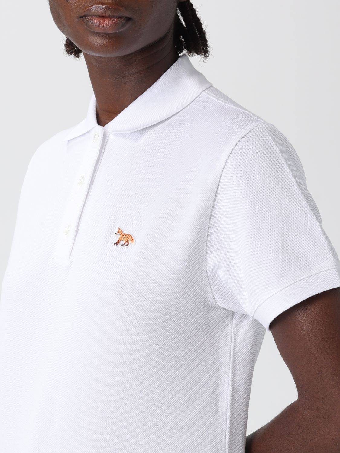 Polo Shirt MAISON KITSUNÉ Woman color White