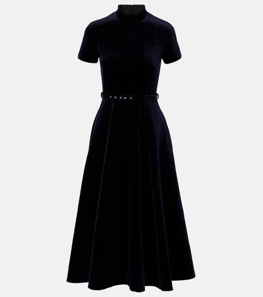 Camilla cotton velvet midi dress