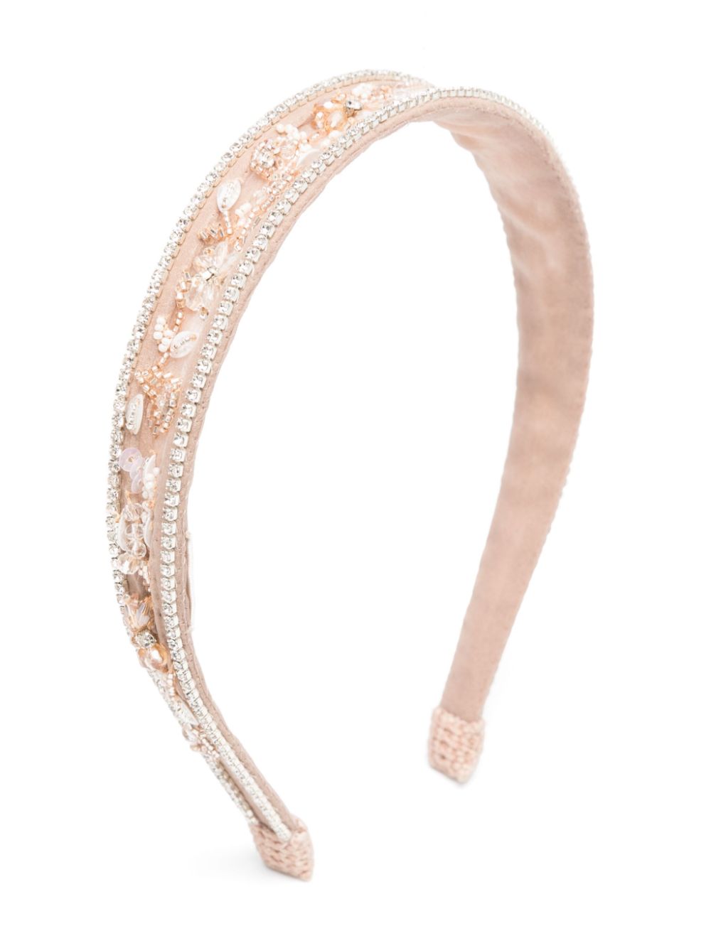 Bead-embellished hair band - Neutrals