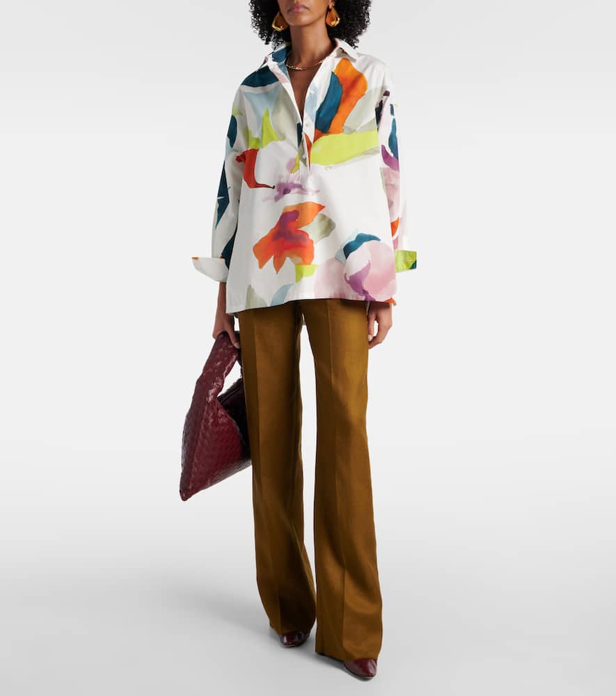 Verace printed cotton top