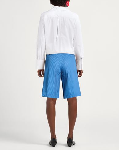 Woman Shorts & Bermuda Shorts Azure Size 4 Cotton