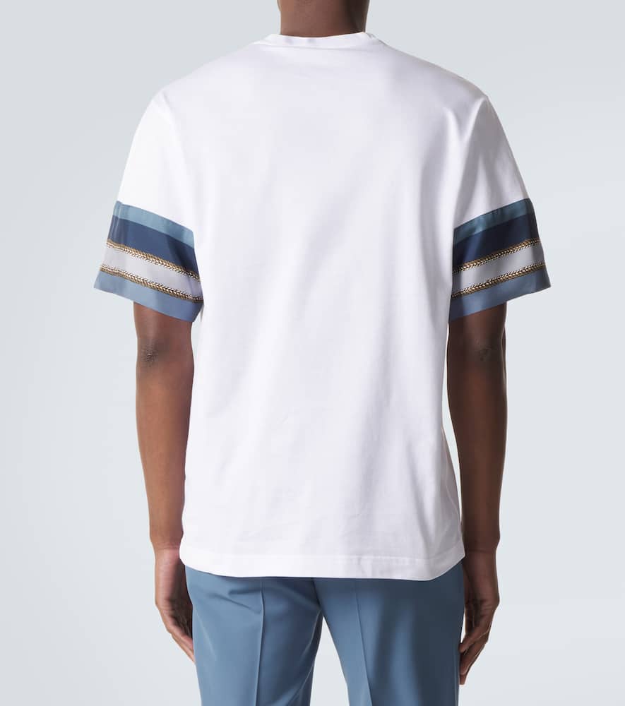 Printed cotton and silk T-shirt