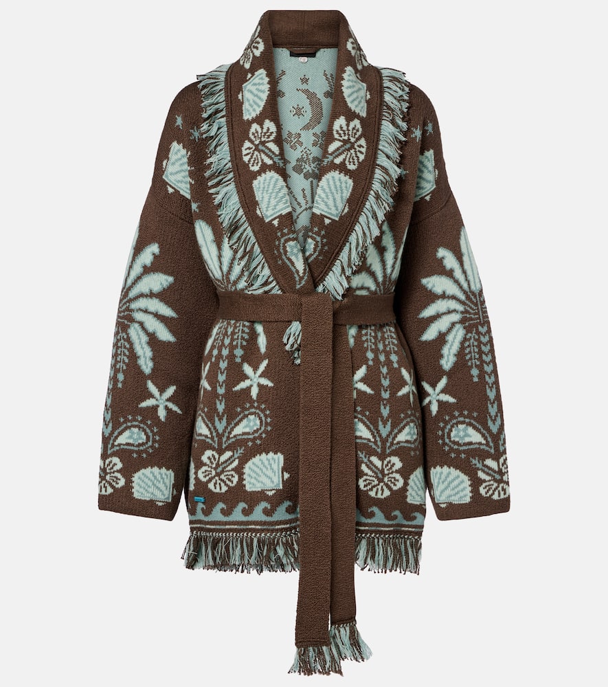Echoes Of The Island wool and cotton cardigan