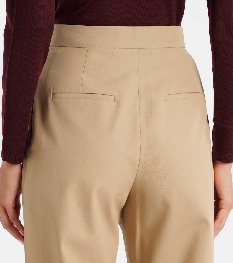 Dede pleated cotton slim pants