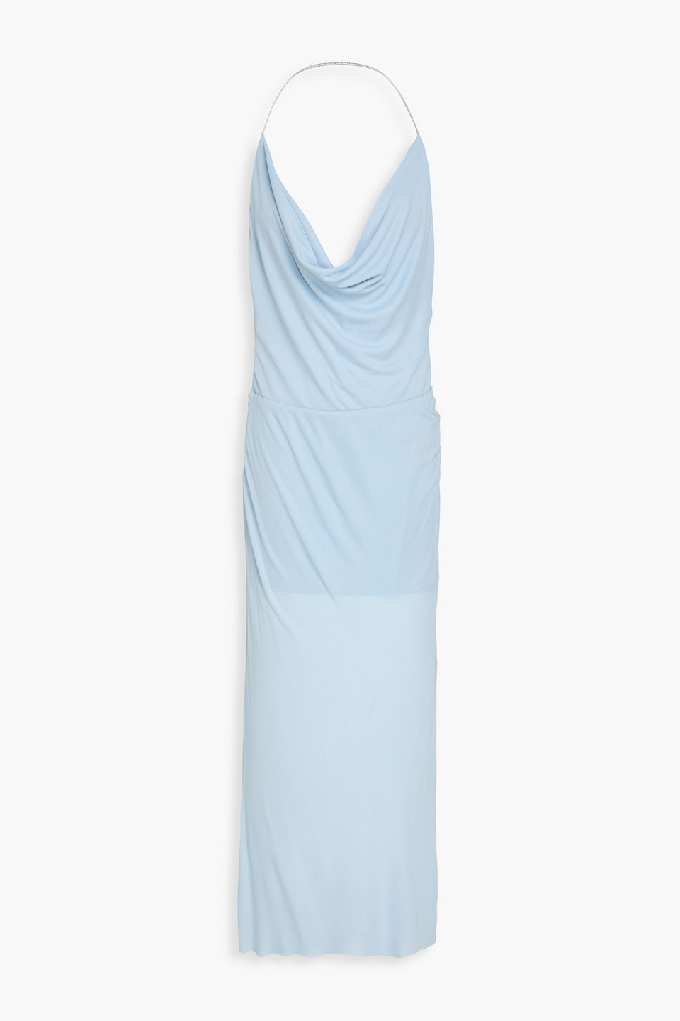 Lexie open-back crystal-embellished stretch-knit maxi dress - Blue - UK 12