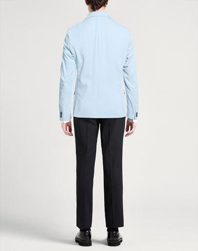 Man Blazer Sky blue Size 38 Recycled polyester, Viscose, Elastane