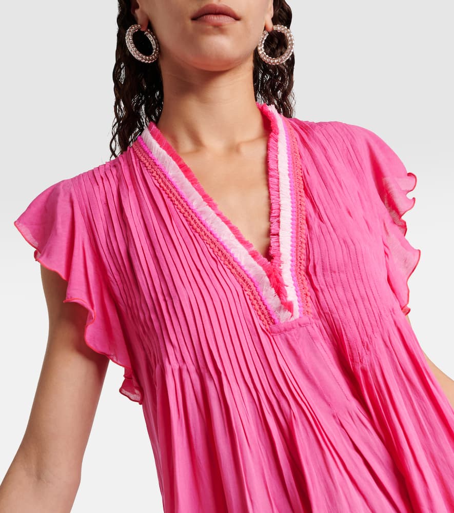 Sasha ruffled pleated minidress