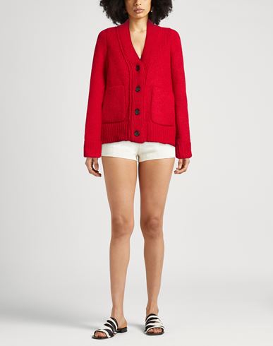 Woman Cardigan Red Size 4 Wool, Viscose, Acrylic, Alpaca wool, Polyurethane