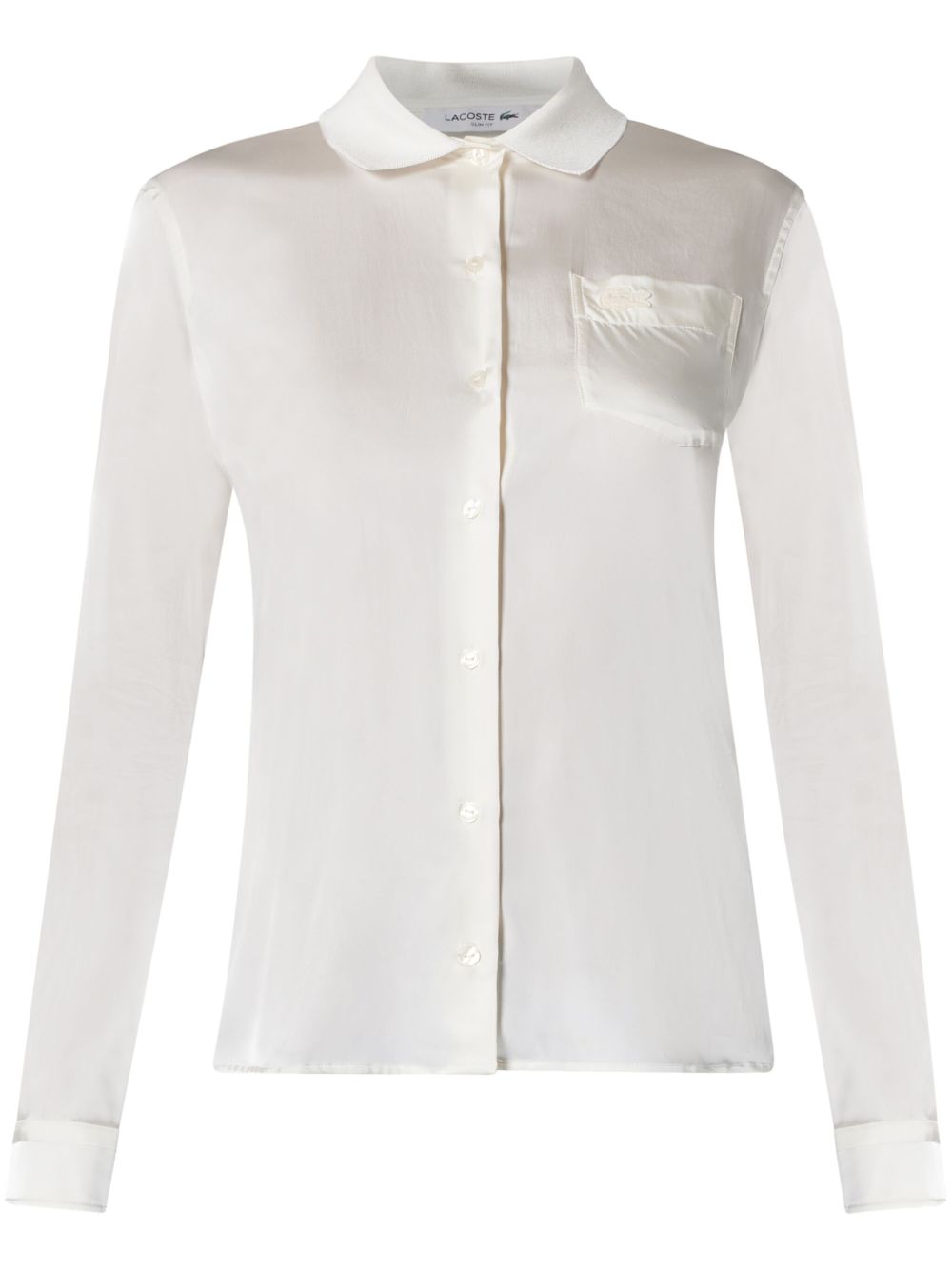 Ribbed-collar shirt - Green