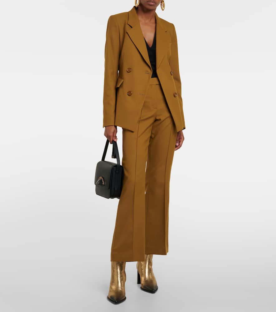 High-rise wide-leg pants