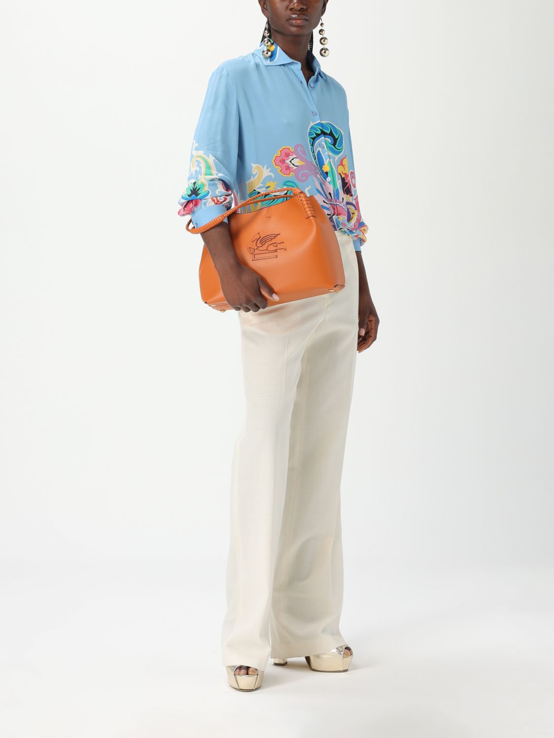 Floral-print shirt - Blue
