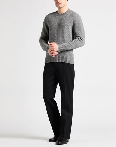 Man Sweater Grey Size 40 Virgin Wool, Polyamide