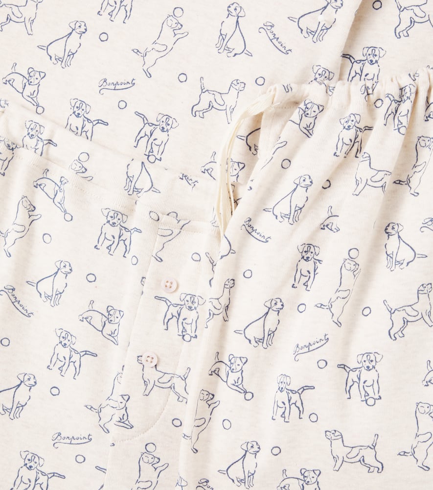 Planet printed cotton pajamas