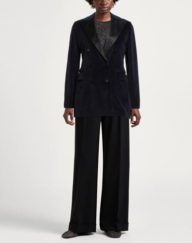 Woman Blazer Midnight blue Size 10 Cotton, Polyester