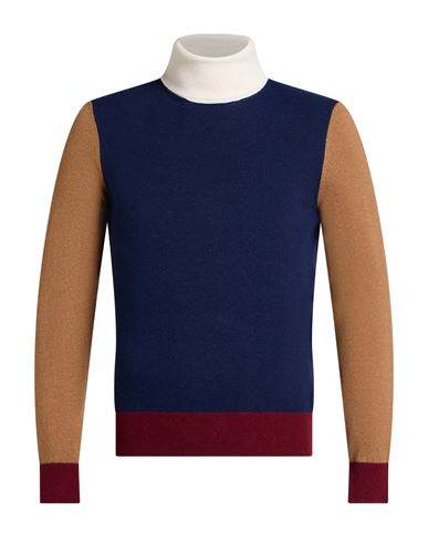 Man Turtleneck Navy Size 36 Polyamide, Wool, Viscose, Cashmere