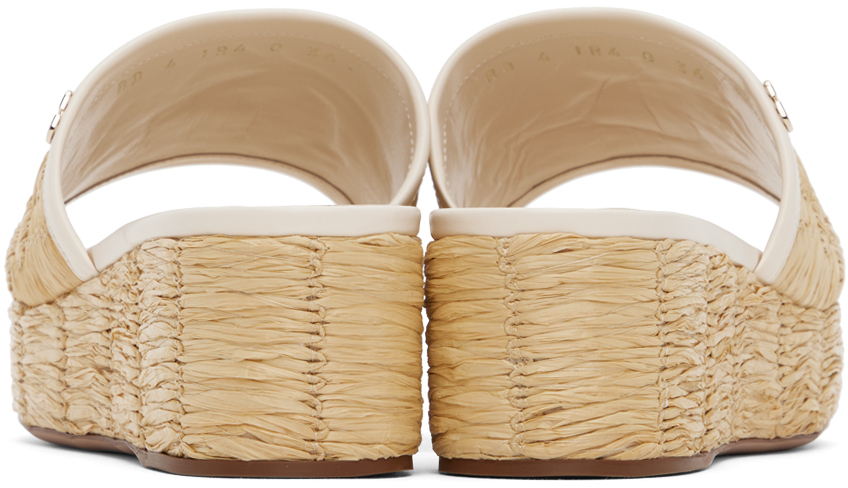 Valentino Garavani Beige Raffia Sandals