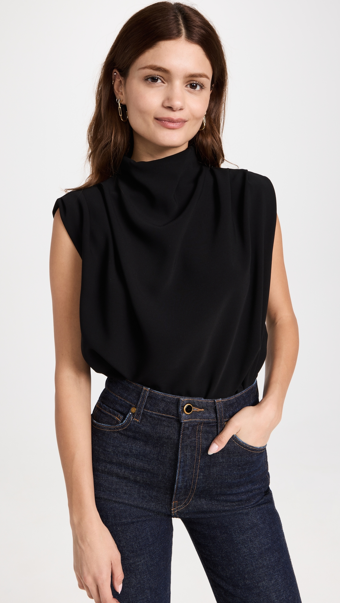 Sleeveless Fabienne Top Black