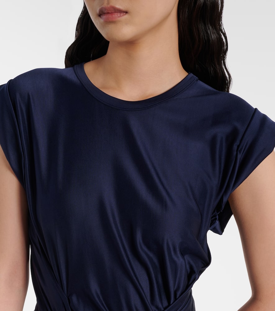Draped jersey maxi dress