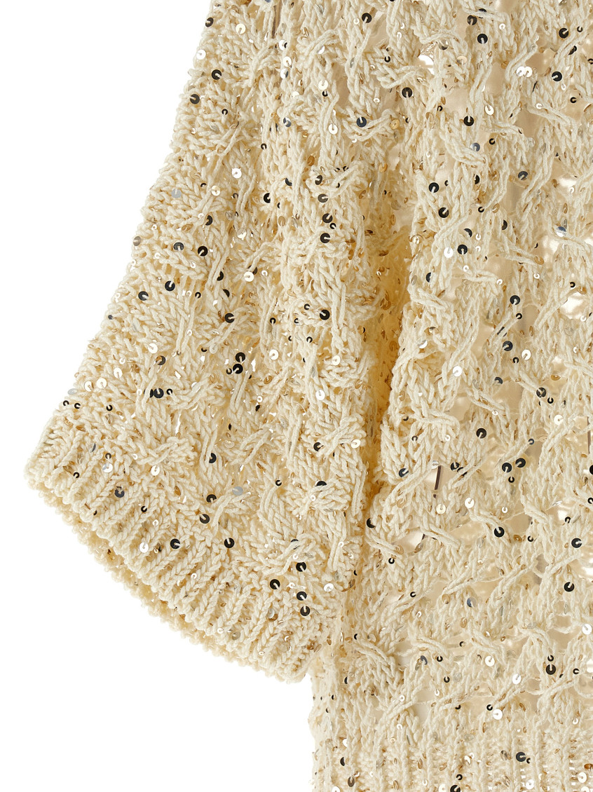 Sequin Mesh Cardigan