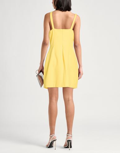 Woman Mini dress Yellow Size 8 Polyester, Elastane