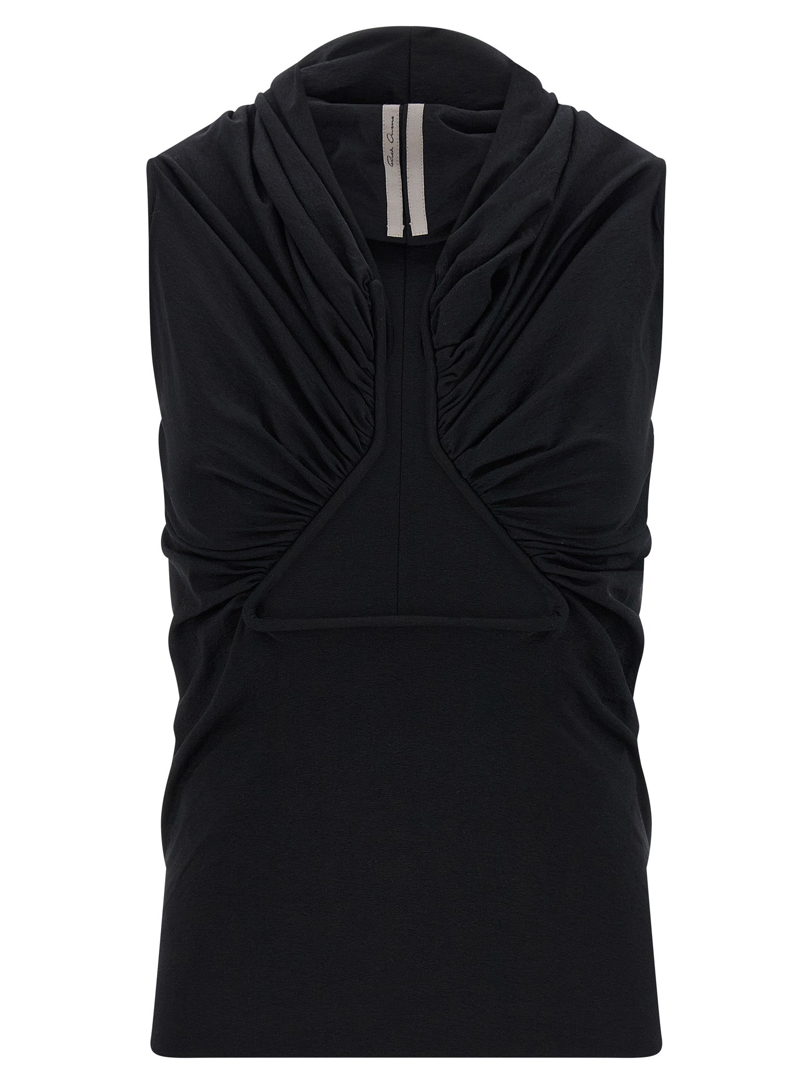 Metal Underwire Neckline Tank Top — Black