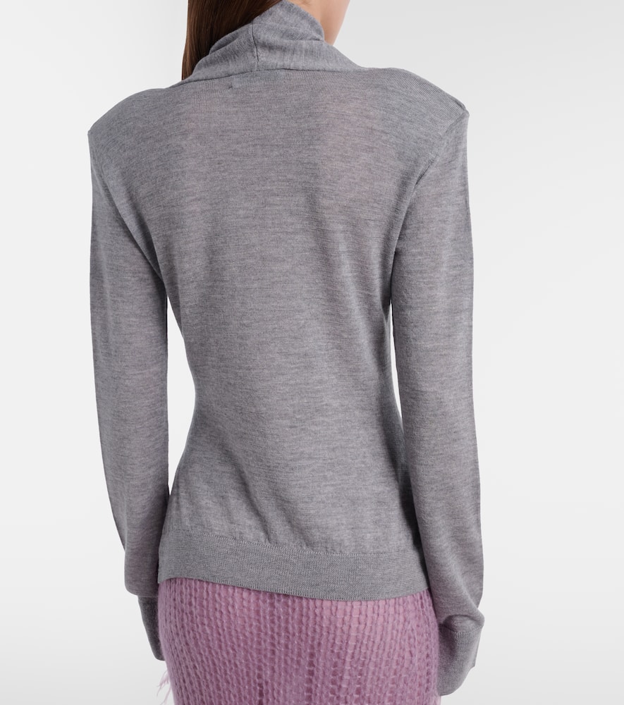 Virgin wool turtleneck sweater