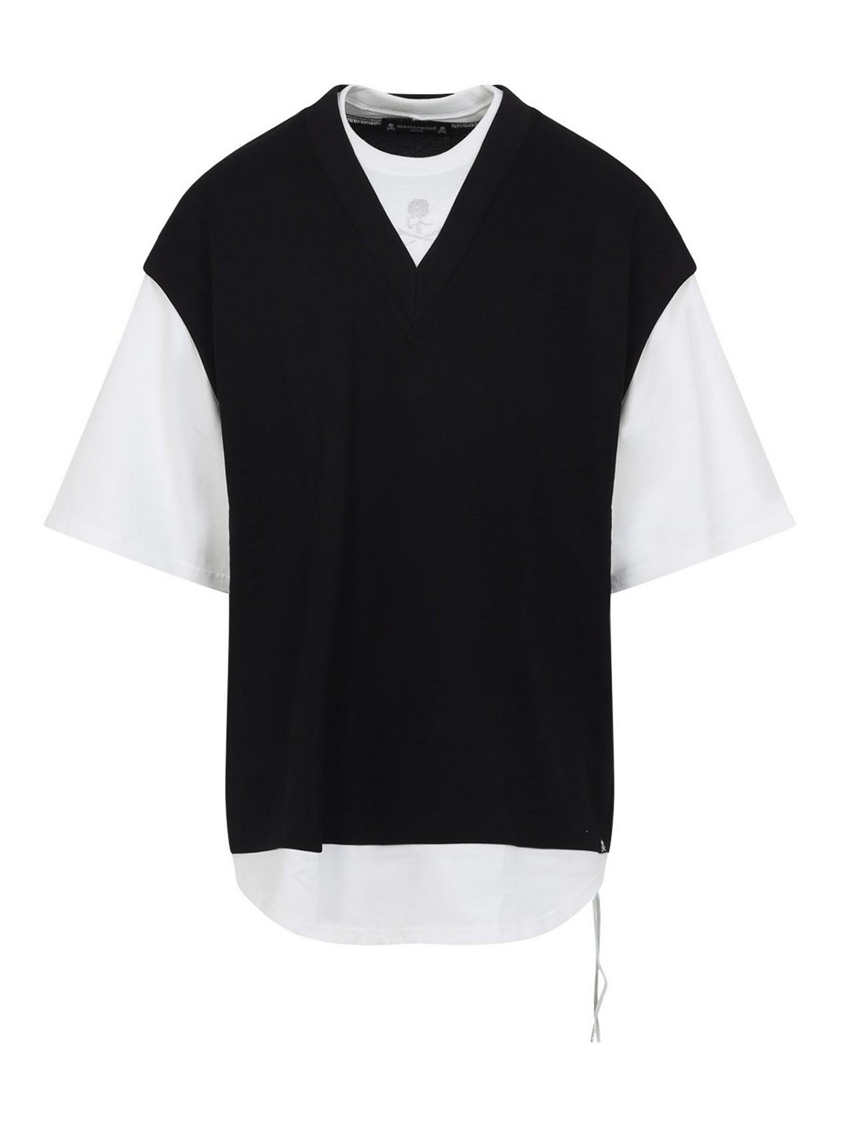 Layered Short Sleeves Vest Tee