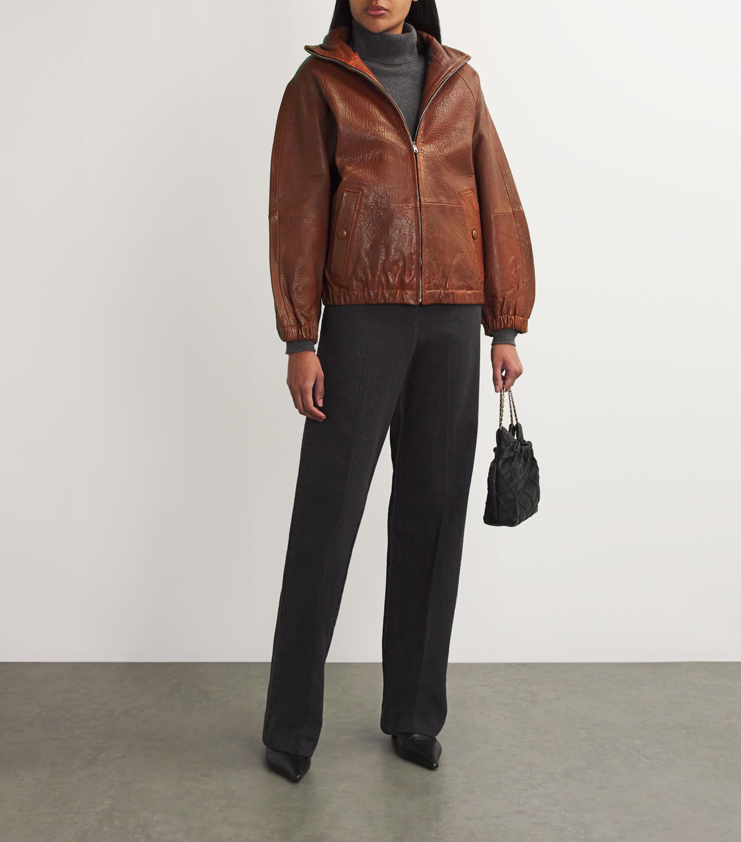 Oversized Leather Jacket