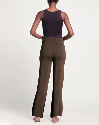 Woman Pants Chocolate brown Size M Viscose, Nylon