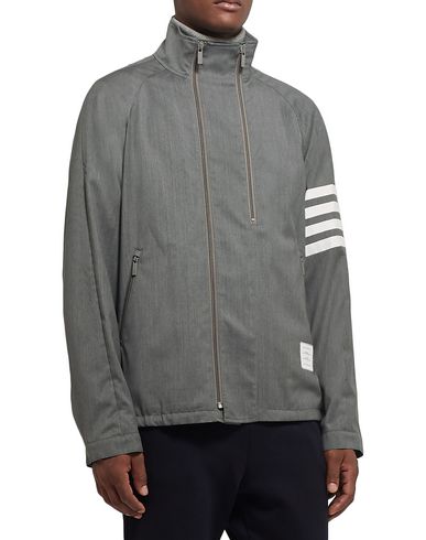 Thom Browne Man Jacket Grey Size 0 Wool, Polyester, Cotton