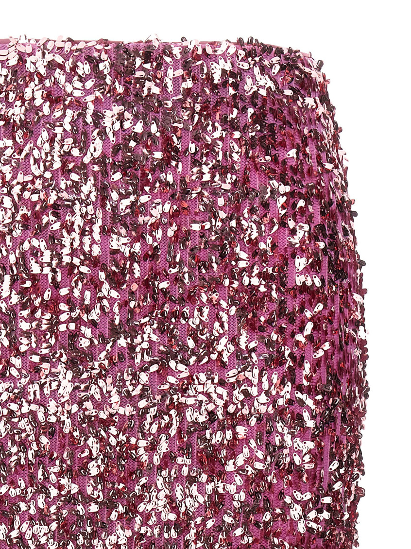 Pink All-over Sequins Skirt