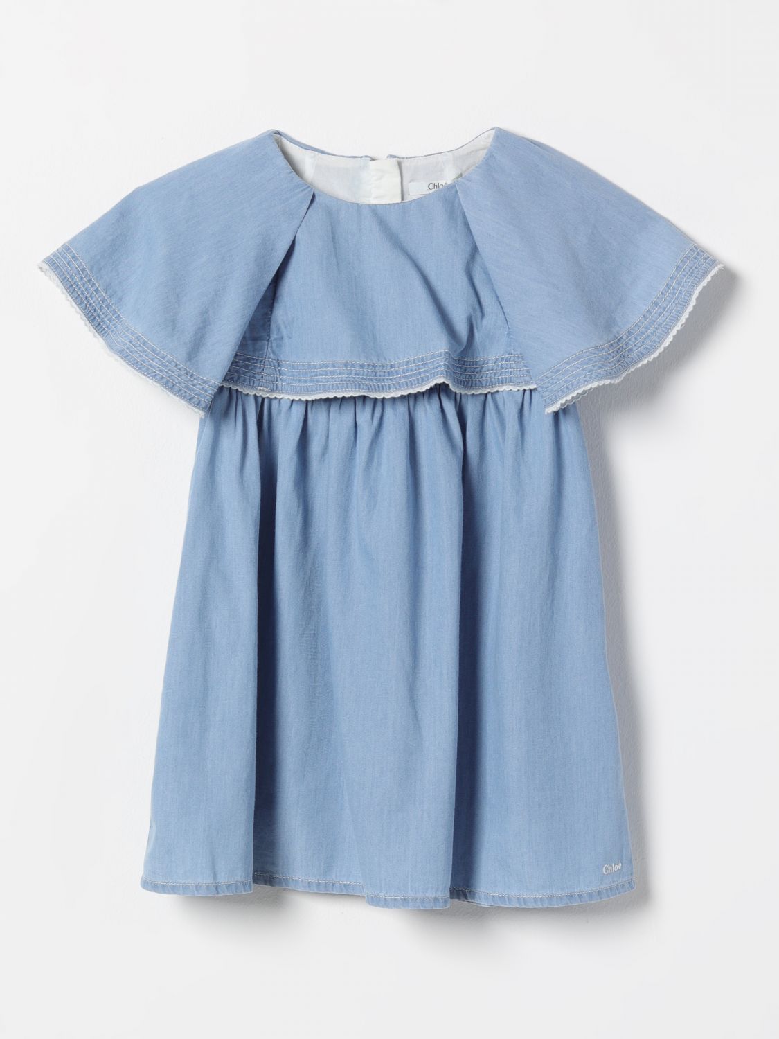 Dress CHLOÉ Kids color Sky Blue