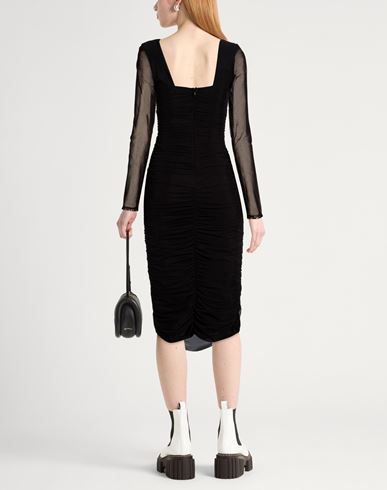 Woman Midi dress Black Size L Polyamide, Elastane