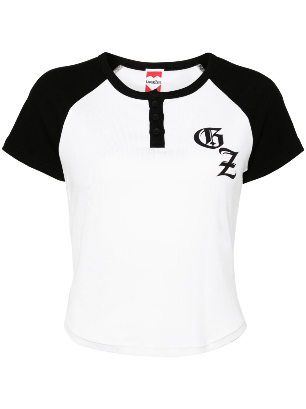 Logo-print ribbed T-shirt - Black