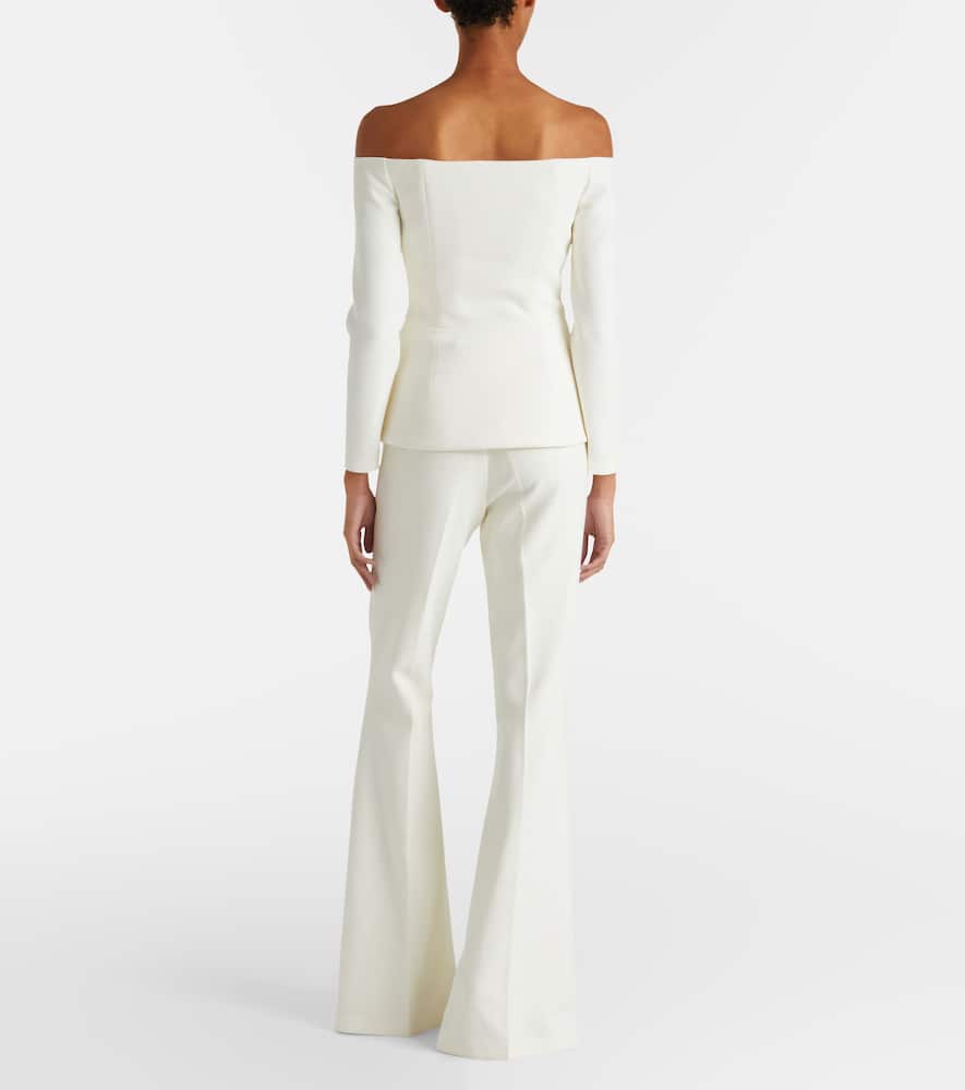 Bridal Kamile off-shoulder crêpe jacket