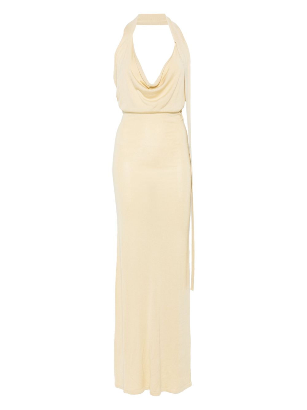 Aya Muse fine-knit maxi dress - Yellow