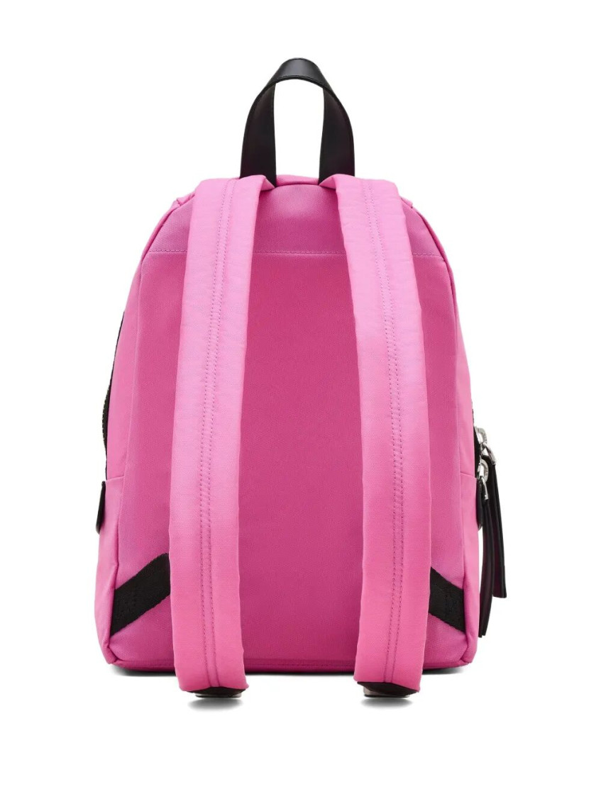 Pink The Biker Nylon Medium Backpack
