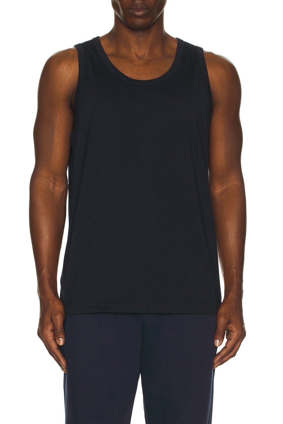 Reigning Champ Lightweight Jersey Slim Tank Top in Black - Black. M also in L, XL/1X