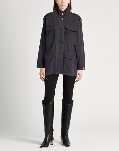 Woman Jacket Charcoal Size L Cotton