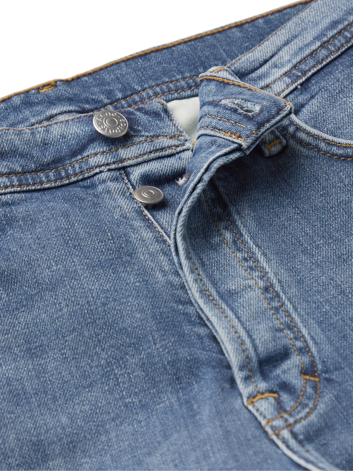 River Slim-Fit Tapered Stretch-Denim Jeans