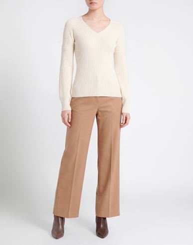Woman Sweater Cream Size XS Cotton