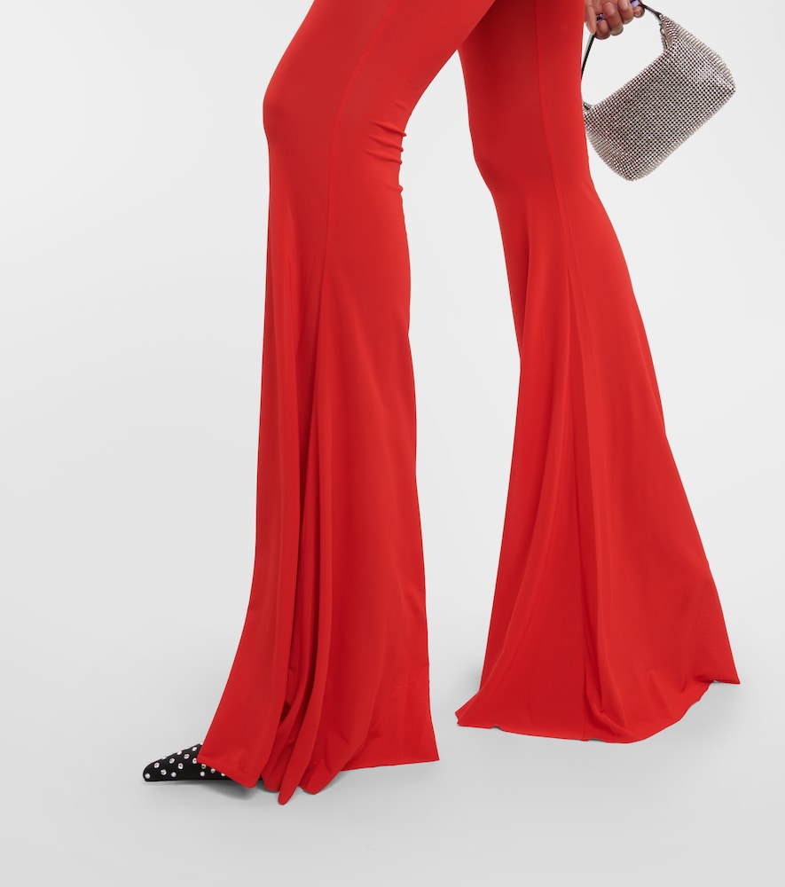 High-rise flared pants