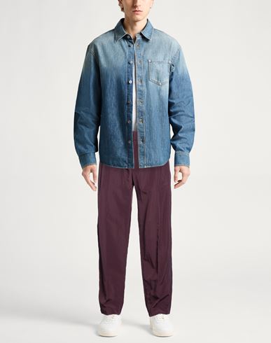 Man Pants Burgundy Size 32 Polyester, Linen, Cotton