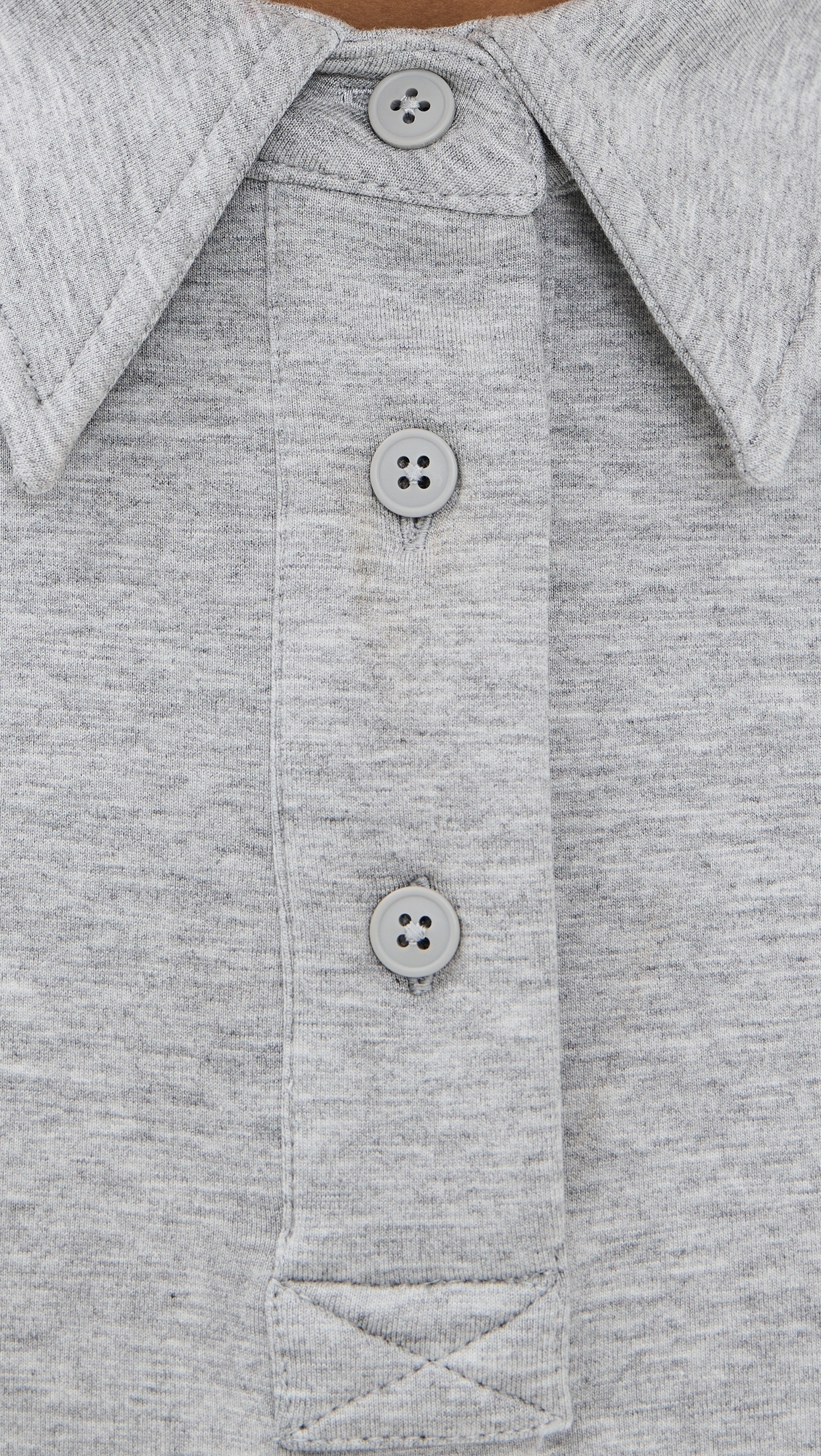 Josephine Polo Top Heather Grey