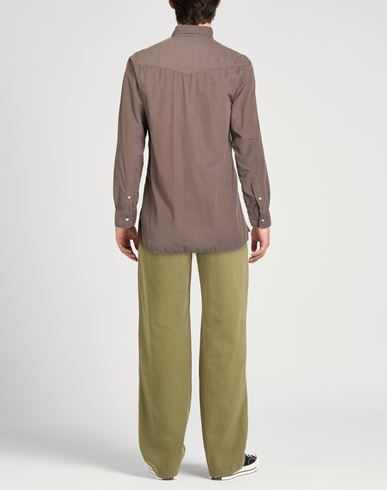 Officine Générale Man Shirt Taupe Size XXL Cotton, Lyocell